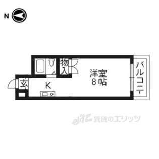 フラッツ下狛【3階】の間取り