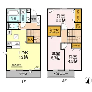 フルールブランの間取り