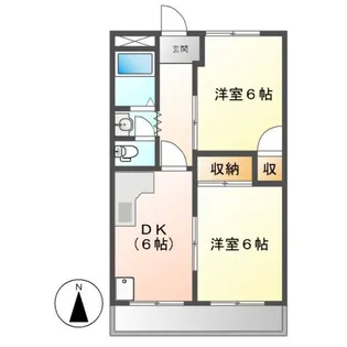 市川コーポ【2階】の間取り