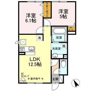 セジュールWit OKI【1階】の間取り