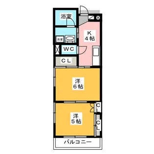 ラピスマノワール【2階】の間取り