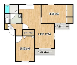 ウィスタリアコーポ2号館【2階】の間取り