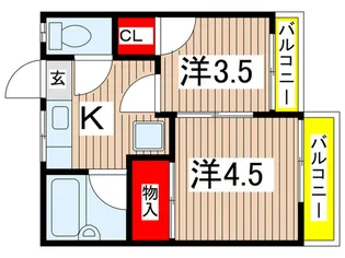 サンロイヤル【1階】の間取り