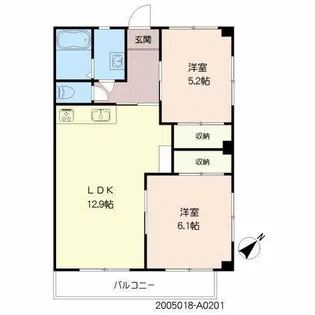 サンハイツもみじヶ丘【2階】の間取り