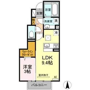 ベルヴィル【1階】の間取り