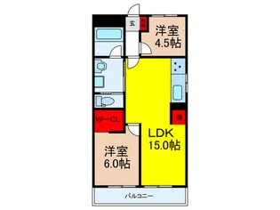 第一玉一ハイツ【2階】の間取り