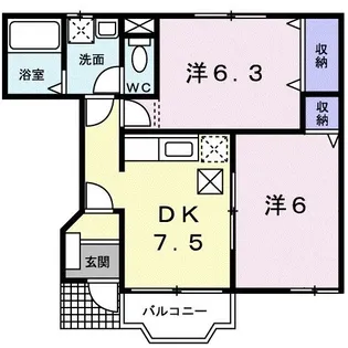 グリーンハイツ大門パートII【1階】の間取り