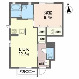 シャーメゾン・ラサ【1階】の間取り