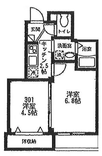 ビューノナガサカ八広4【3階】の間取り