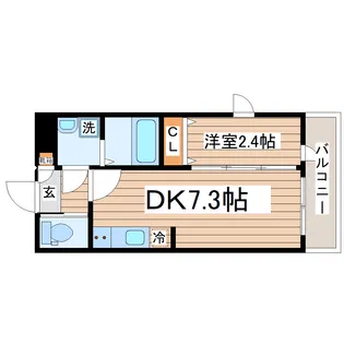 LEXIA河原町(レクシア河原町)【2階】の間取り