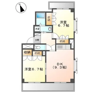 シャルム東野【2階】の間取り
