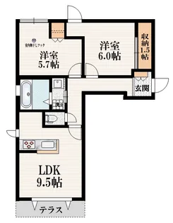 リアン・ボヌール浜田山【1階】の間取り