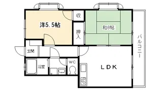 一ヶ谷ハイツ2【2階】の間取り