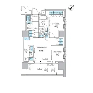 HARUMI FLAG PORT VILLAGE D棟【15階】の間取り