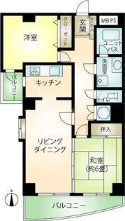 バーズアイビュー湯河原【4階】の間取り