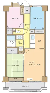 御殿場レックスハイツ【3階】の間取り