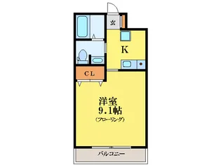 ワースヴィラ【4階】の間取り