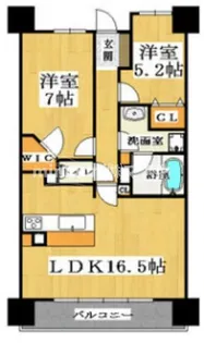 2LDKの間取り画像