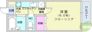 オアシス長町B【1階】の間取り