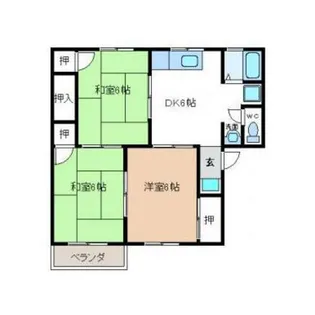 福島県郡山市町東1【アパート】の間取り