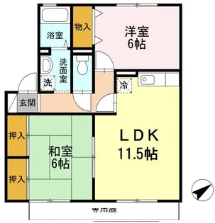 兵庫県加西市北条町北条【アパート】の間取り