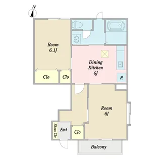 シンセリティーヒルズII【1階】の間取り