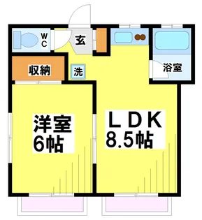 東京都調布市菊野台2【アパート】の間取り