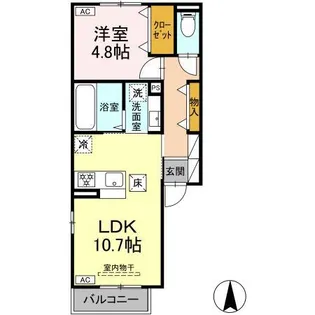 ラ・フェスタ【1階】の間取り