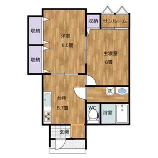 シリウスB【1階】の間取り