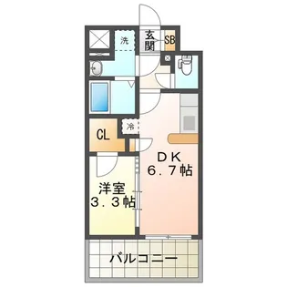 S‐RESIDENCE四日市安島aloggio【6階】の間取り