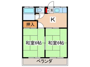 コーポ田中【2階】の間取り