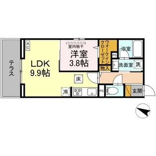 コニフェールI【1階】の間取り