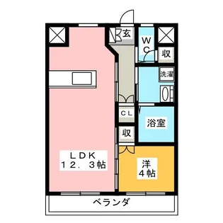コーポT’s1【2階】の間取り