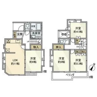 埼玉県北本市北本4【一戸建】の間取り