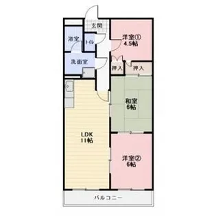 シントクマンション【4階】の間取り