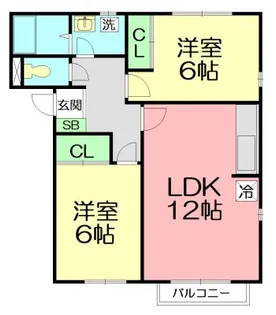 Grace E棟【2階】の間取り