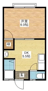 ロワールハイツ【2階】の間取り