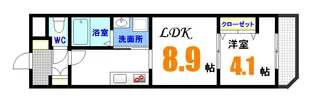 アヴァンティ三篠【1階】の間取り