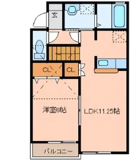 宮城県仙台市若林区荒井5【アパート】の間取り