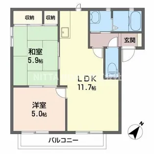 セゾンコート【2階】の間取り