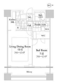 コンシェリア西新宿tower’s west【26階】の間取り