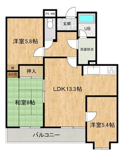 ソシア高月★平道匠小路★ペット可物件【2階】の間取り