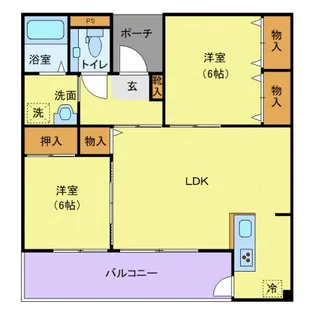 聖城マンション【4階】の間取り