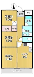 パークマンション天神【1階】の間取り