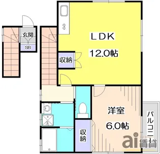 東京都練馬区下石神井6【アパート】の間取り