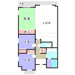 カステッロはなふさ長居【1階】の間取り