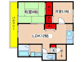 パーシモンII【2階】の間取り