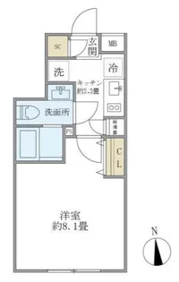 COMPOSITE目黒鷹番【1階】の間取り