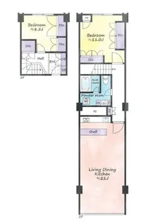 ニュー赤坂コーポラス【7階】の間取り