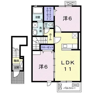 レスピレI【2階】の間取り
